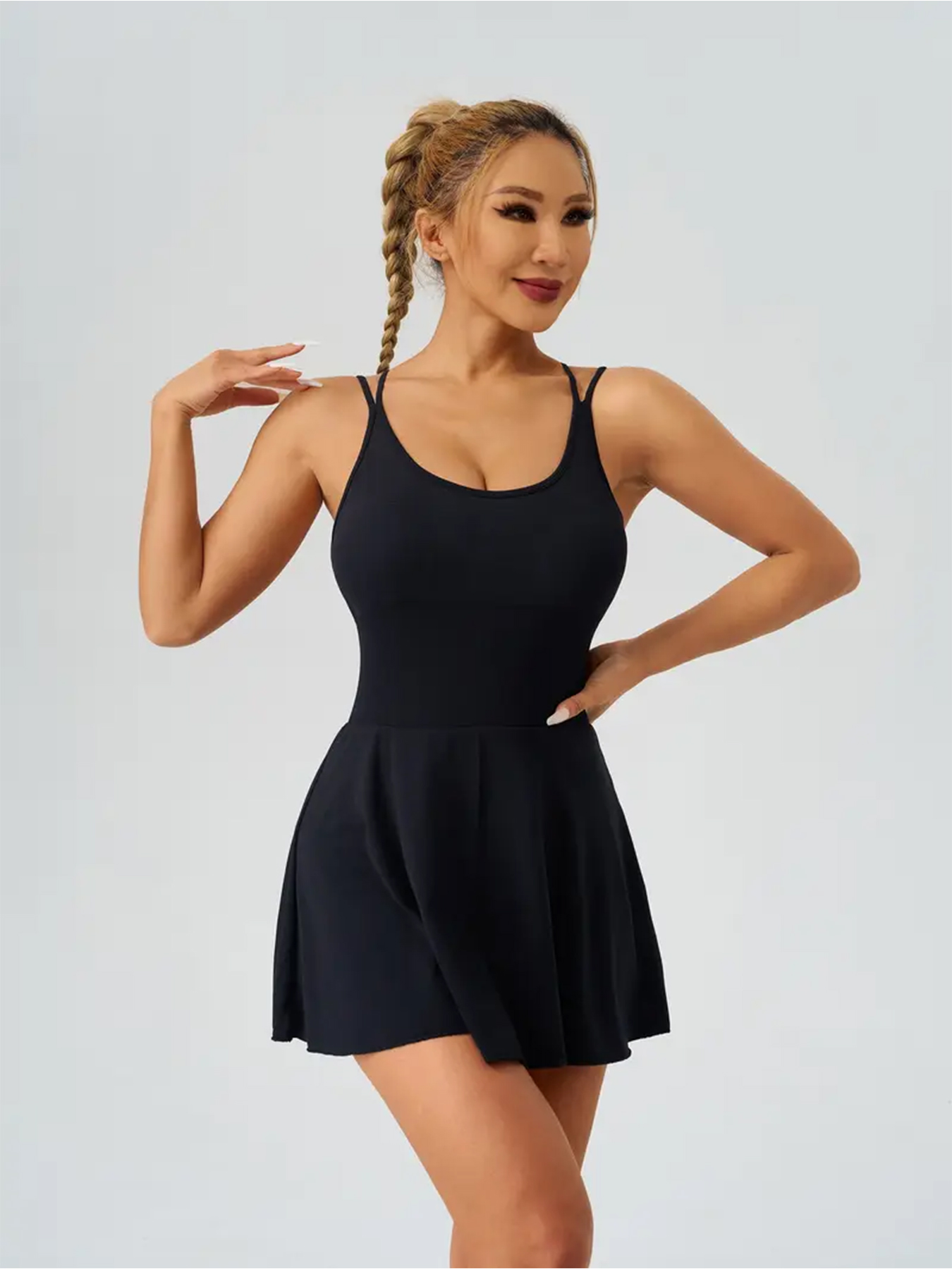 Yoga Fitness Dress - Women's Yoga Sports Bralette Tennis Skirt