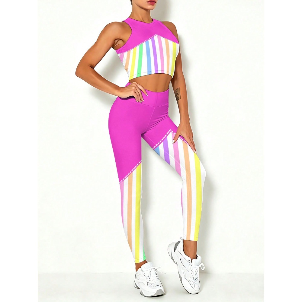 Yoga Fitness Top - Women's Tank Top Yoga Pants Set