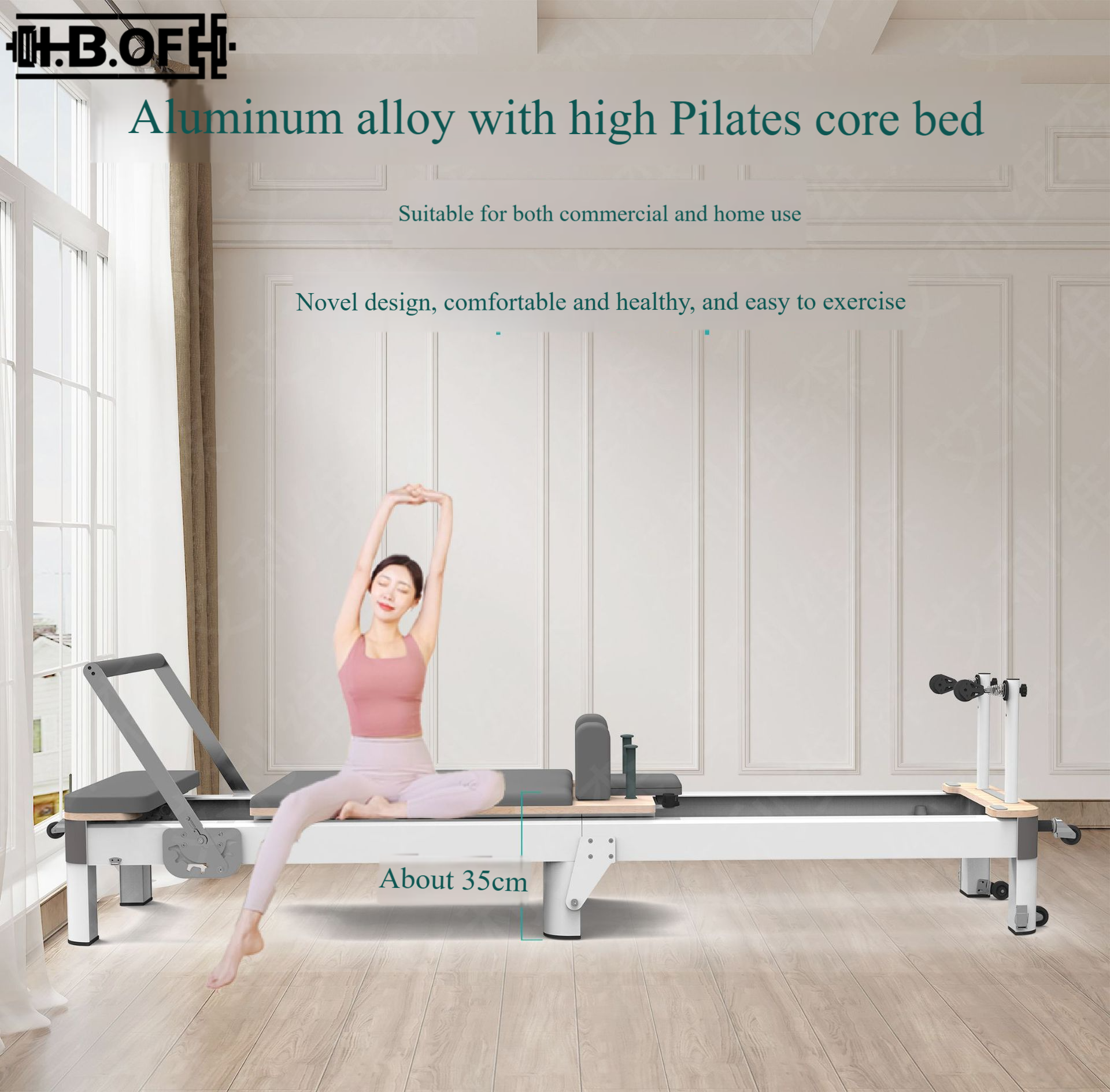 Yoga Fitness Studio - Aluminum Alloy Heightened Folding Core Bed