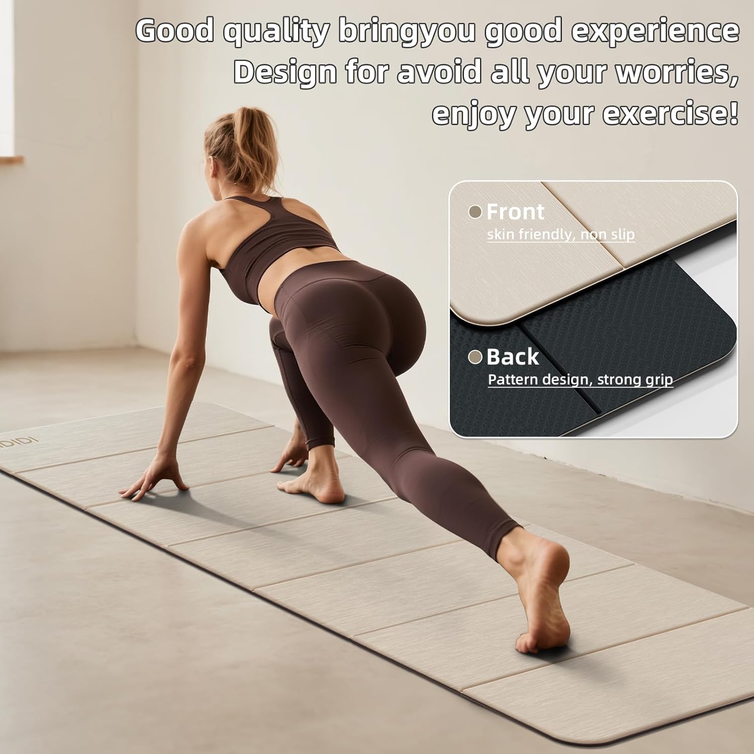 Foldable Yoga Mat Extra Thick  - Yoga Fitness Studio avis et prix