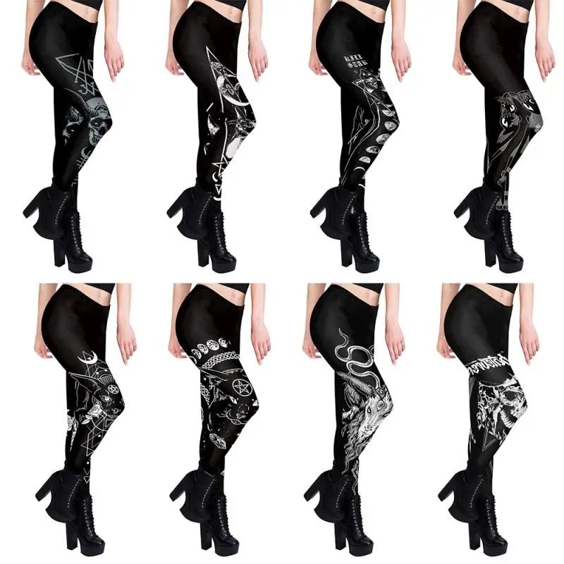 Gothic Women Leggings Sexy Mid - Yoga Fitness Holiday avis et prix