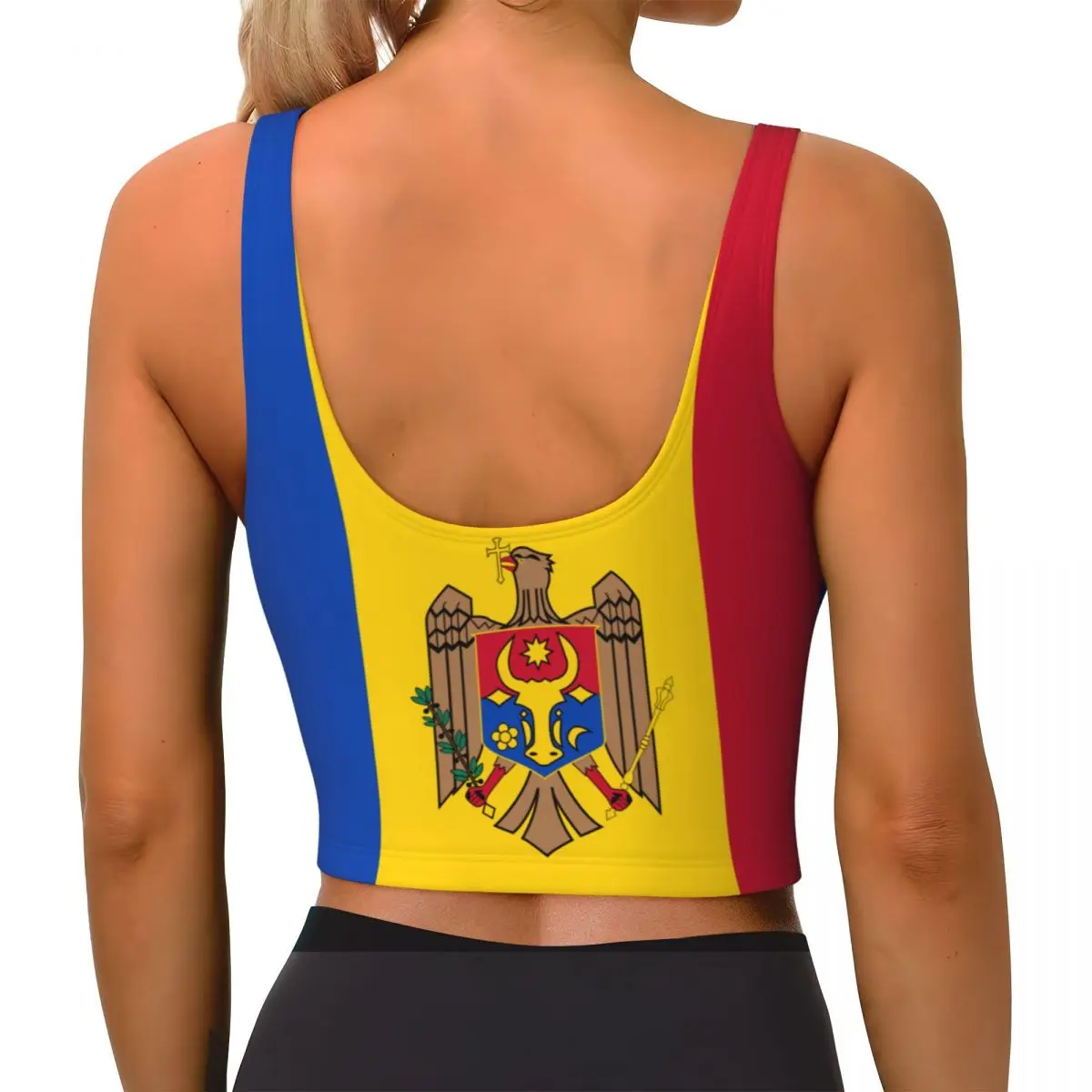 Moldova Flag Basic Tops Women  - Yoga Fitness Top avis et prix
