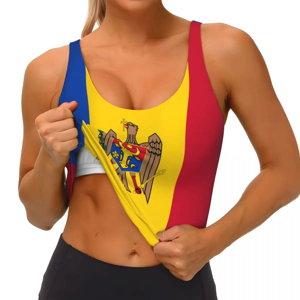 Moldova Flag Basic Tops Women  - Yoga Fitness Top avis et prix