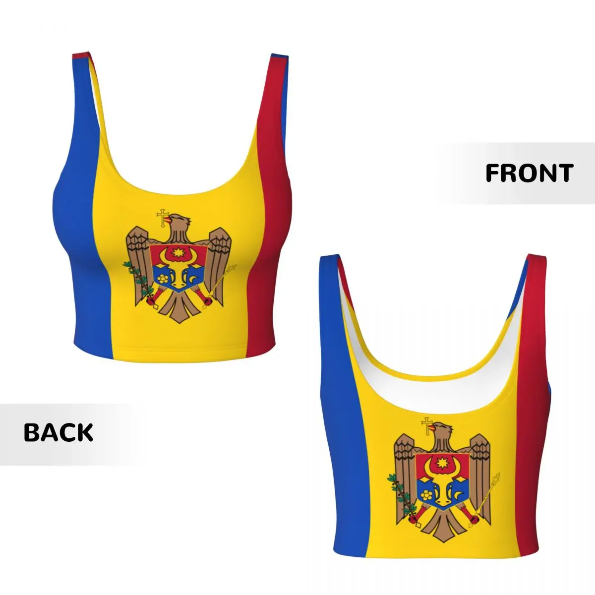 Moldova Flag Basic Tops Women  - Yoga Fitness Top avis et prix