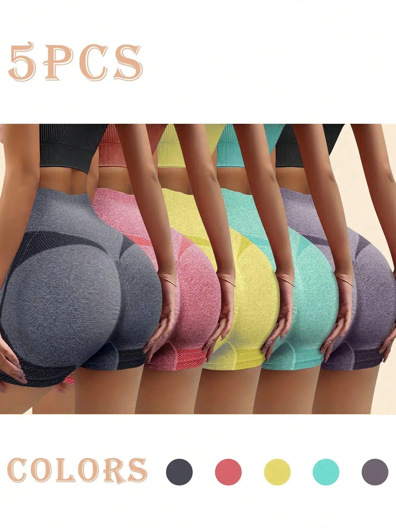[Seamless Yoga Shorts] 5pcs Hi - Yoga Fitness Top avis et prix