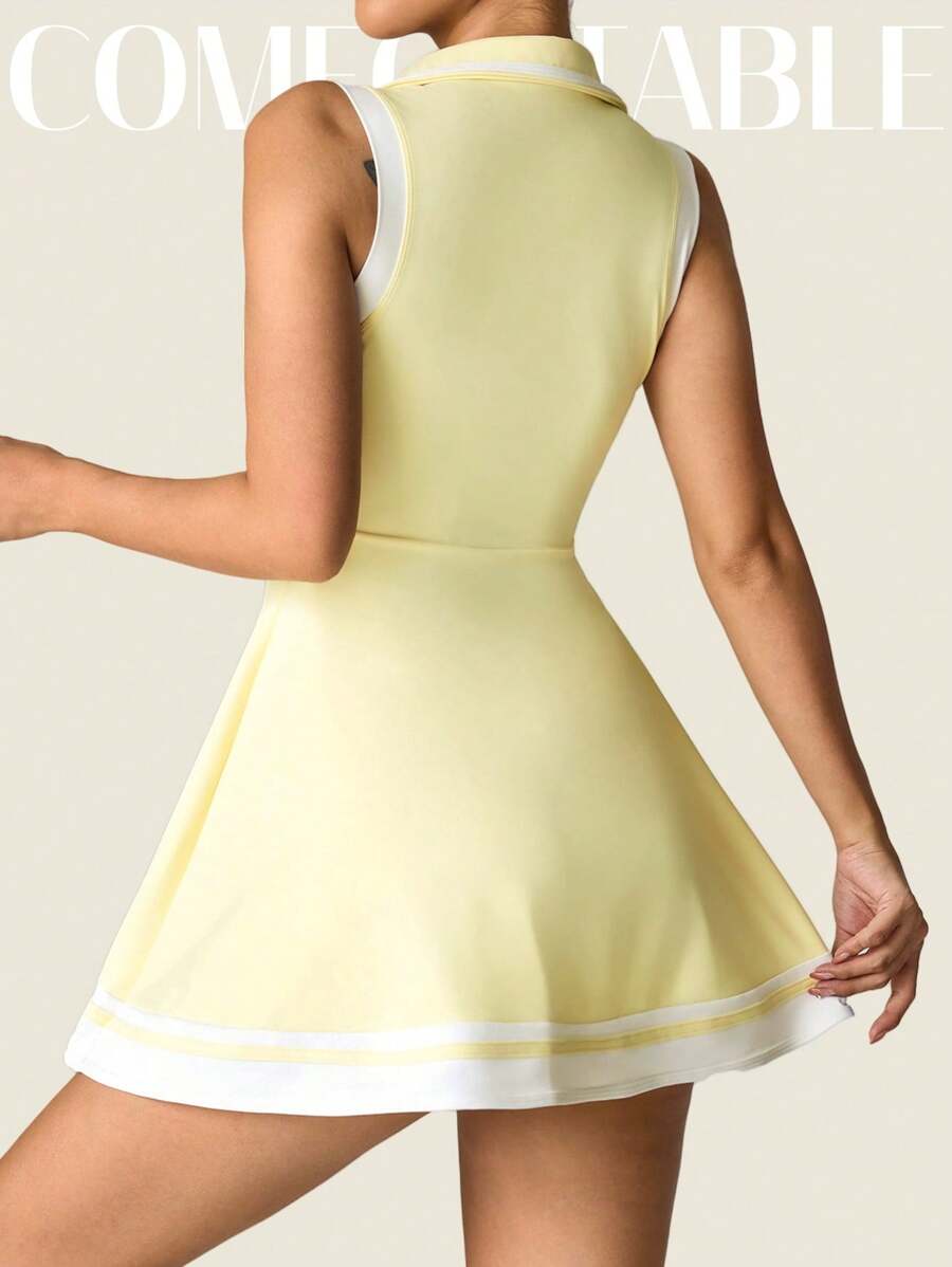 Sleeveless Collar Sport Dress  - Yoga Fitness Dress avis et prix