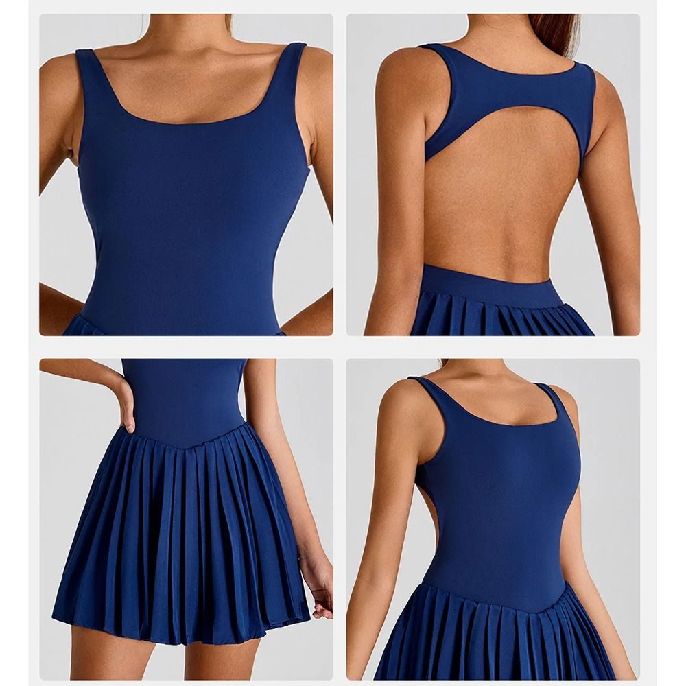 Hollow Out Women Tennis Dress  - Yoga Fitness Dress avis et prix